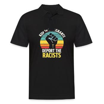 Antirassismus Vielfalt, Gerechtigkeit & Gleichheit - Männer Poloshirt - Schwarz - Vorne - Kai (181cm)
