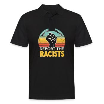 Antirassismus Vielfalt, Gerechtigkeit & Gleichheit - Männer Poloshirt - Schwarz - Vorne - Kai (181cm)