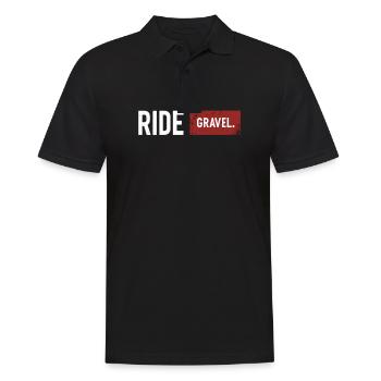 Vélo Gravel Vélo Gravel Amateurs de Gravel Bike & Cyclistes - Polo Homme - noir - Devant - Kai (181cm)