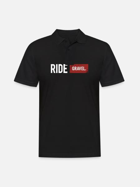 Gravelbike Gravelbikes Gravelbike Fans & Radfahrer - Männer Poloshirt - Schwarz