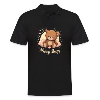 Ours mignon, ours, ours, sommeil mignon, rêveur - Polo Homme - noir - Devant - Kai (181cm)