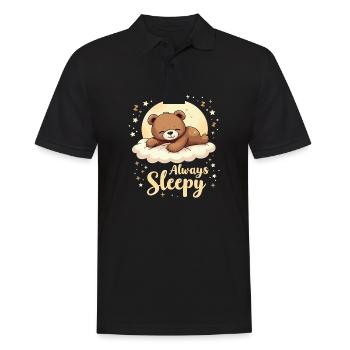 Ours mignon, ours, ours, sommeil mignon, rêveur - Polo Homme - noir - Devant - Kai (181cm)