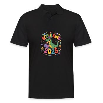 School Child 2025 School Enrollment Back to School - Men's Polo Shirt - black - Front - Kai (181cm)