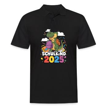 School Child 2025 School Enrollment Back to School - Men's Polo Shirt - black - Front - Kai (181cm)