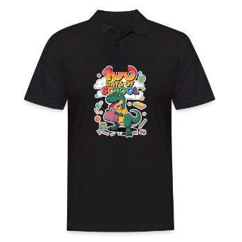 100e jour d’école 100 jour d’école des enfants - Polo Homme - noir - Devant - Kai (181cm)