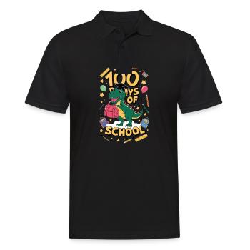 100e jour d’école 100 jour d’école des enfants - Polo Homme - noir - Devant - Kai (181cm)