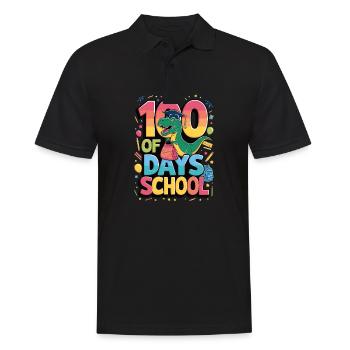 100e jour d’école 100 jour d’école des enfants - Polo Homme - noir - Devant - Kai (181cm)