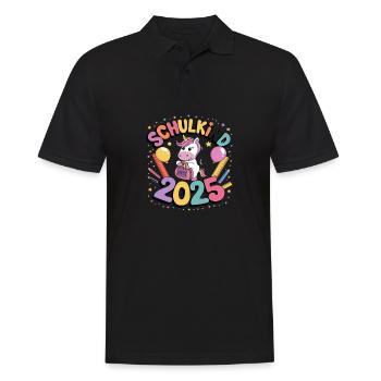 School Child 2025 School Enrollment Back to School - Men's Polo Shirt - black - Front - Kai (181cm)