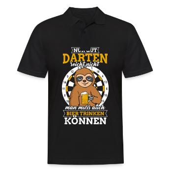 Just good darts is not enough, you have to drink beer - Men's Polo Shirt - black - Front - Kai (181cm)