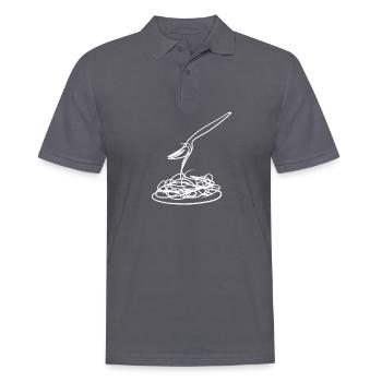 Spaghetti essen - Männer Poloshirt - Anthrazit - Vorne - Nico (186cm)