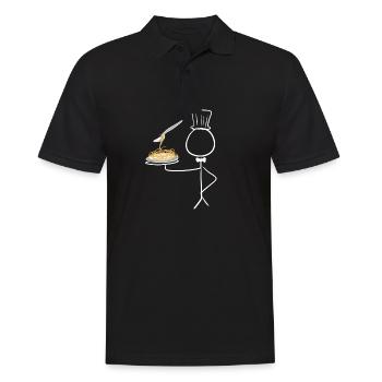 kochen koch - Männer Poloshirt - Schwarz - Vorne - Kai (181cm)