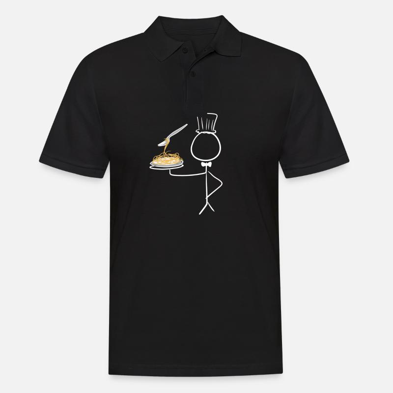 kochen koch - Männer Poloshirt - Schwarz