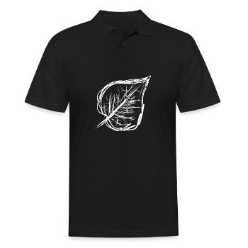 Nature des feuilles - Polo Homme - noir - Devant - Kai (181cm)