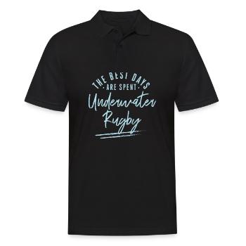 The Best Days Are Spent Underwater Rugby Sayings - Männer Poloshirt - Schwarz - Vorne - Kai (181cm)