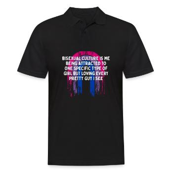 Bisexual is Being Attracted Bi LGBTQ Bi Pride - Men's Polo Shirt - black - Front - Kai (181cm)