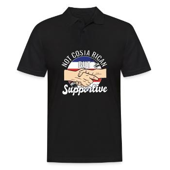 Pas costaricain mais voyageur de campagne solidaire - Polo Homme - noir - Devant - Kai (181cm)