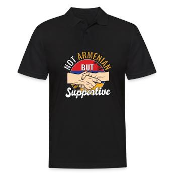 Pas arménien mais favorable aux voyages dans le pays - Polo Homme - noir - Devant - Kai (181cm)