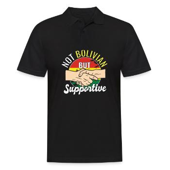 Not Bolivian But Supportive Country Travel - Men's Polo Shirt - black - Front - Kai (181cm)