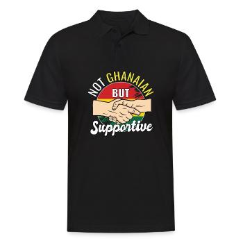 Pas ghanéen mais un voyageur de campagne solidaire - Polo Homme - noir - Devant - Kai (181cm)