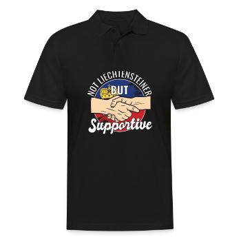 Pas liechtensteinois mais voyageur solidaire - Polo Homme - noir - Devant - Kai (181cm)