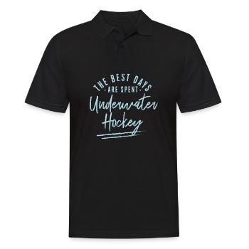 The Best Days Are Spent Underwater Hockey Sayings - Men's Polo Shirt - black - Front - Kai (181cm)