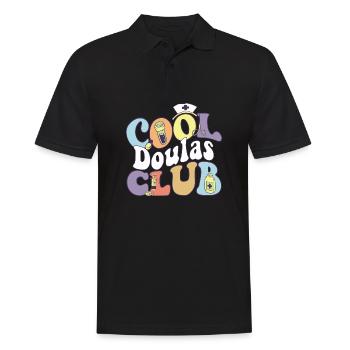Cool Doulas Club Midwife Squad Midwifery - Polo Homme - noir - Devant - Kai (181cm)