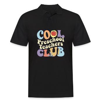 Cool Pre School Teacher Club Pke-K Vibes Teacher - Men's Polo Shirt - black - Front - Kai (181cm)