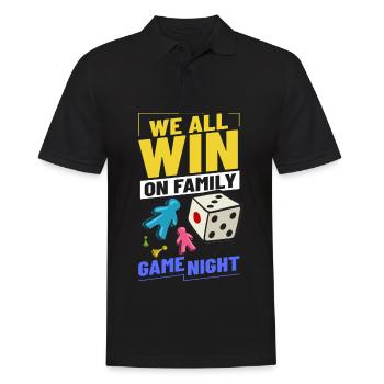 Brettspiel Gesellschaftsspiel Spieler Familie - Männer Poloshirt - Schwarz - Vorne - Kai (181cm)