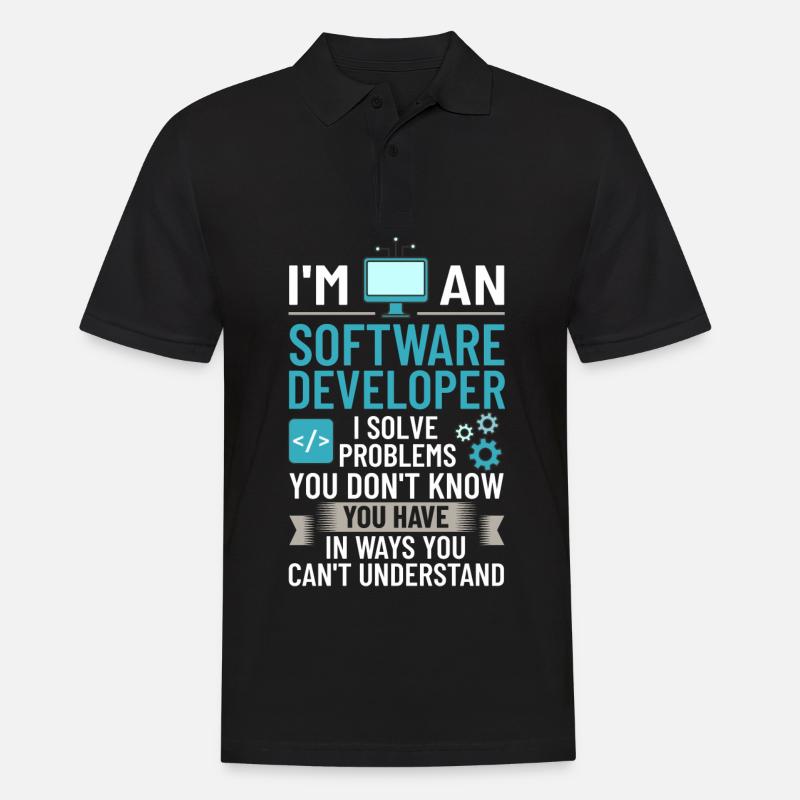 Software Entwicklung Softwareentwickler Entwickler - Männer Poloshirt - Schwarz