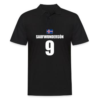 Saufwunderson Island Sauf Trikot Mallorca - Männer Poloshirt - Schwarz - Vorne - Kai (181cm)