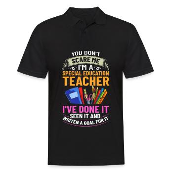 Special education Special education Promoting special needs - Men's Polo Shirt - black - Front - Kai (181cm)