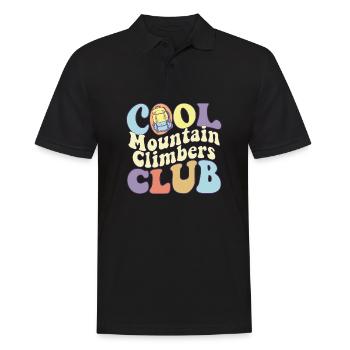 Cool Mountain Climbers Club Hiking Squad Rock - Men's Polo Shirt - black - Front - Kai (181cm)