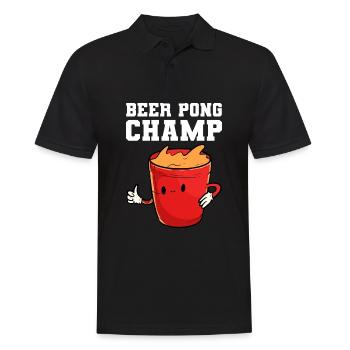 Beerpong Beer Pong Beer Pong Champion - Polo Homme - noir - Devant - Kai (181cm)