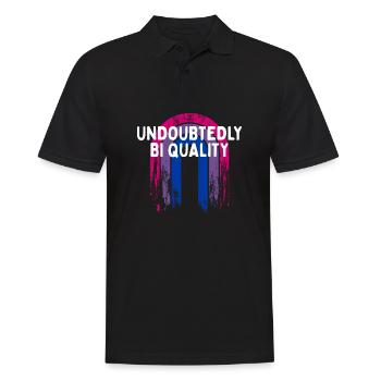 Sans aucun doute Bi Qualité Bisexuel Dictons Bi Fierté - Polo Homme - noir - Devant - Kai (181cm)