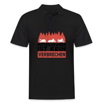 Motorradfahren ist kein Verbrechen Motorrad Fahrer - Männer Poloshirt - Schwarz - Vorne - Kai (181cm)