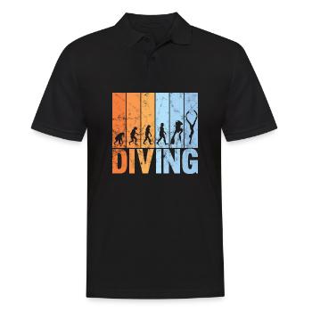 Tauchen gehen evolution tauchen im wasser - Männer Poloshirt - Schwarz - Vorne - Kai (181cm)