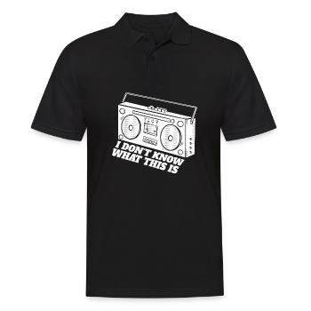 Je n’ai aucune idée de ce que c’est rétro né dans les années 70 80 - Polo Homme - noir - Devant - Kai (181cm)