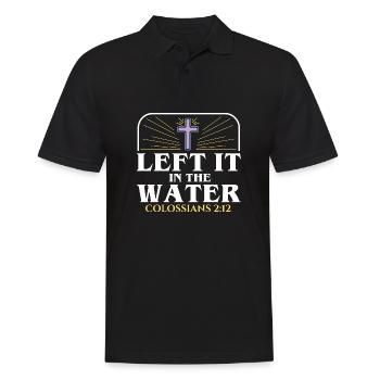 L’a laissé dans l’eau baptême religieux chrétien - Polo Homme - noir - Devant - Kai (181cm)