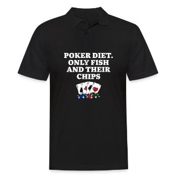 Poker Diet Fish and Their Chips Poker Player - Männer Poloshirt - Schwarz - Vorne - Kai (181cm)