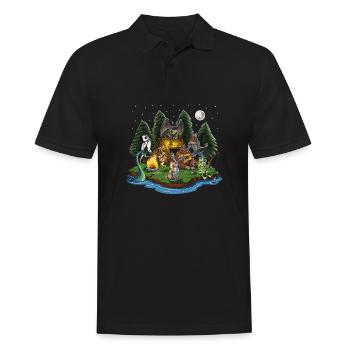 Cryptides de cryptozoologie - Polo Homme - noir - Devant - Kai (181cm)