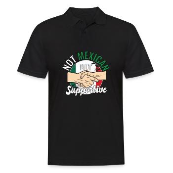 Pas mexicain mais un voyageur de campagne solidaire - Polo Homme - noir - Devant - Kai (181cm)