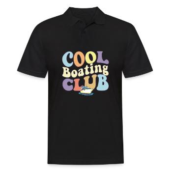 Cool Boating Club Bateau à moteur Pontoon Captain Boat - Polo Homme - noir - Devant - Kai (181cm)
