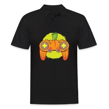 Gamer Life Halloween Pumpkin Head Video Game - Männer Poloshirt - Schwarz - Vorne - Kai (181cm)