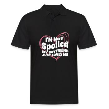 Proud Girlfriend I'm Not Spoiled My BF Just Loves - Männer Poloshirt - Schwarz - Vorne - Kai (181cm)