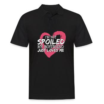 I'm Not Spoiled My BF Just Loves Me Proud - Männer Poloshirt - Schwarz - Vorne - Kai (181cm)