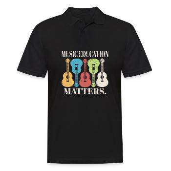 Music Teacher Music Education Matters Musician - Männer Poloshirt - Schwarz - Vorne - Kai (181cm)