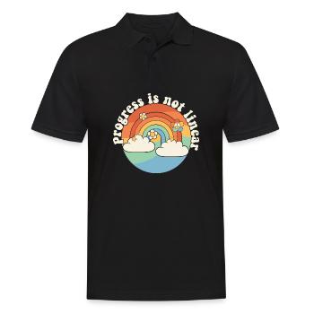 Paraprofessional Progress Is Not Linear Sped - Männer Poloshirt - Schwarz - Vorne - Kai (181cm)