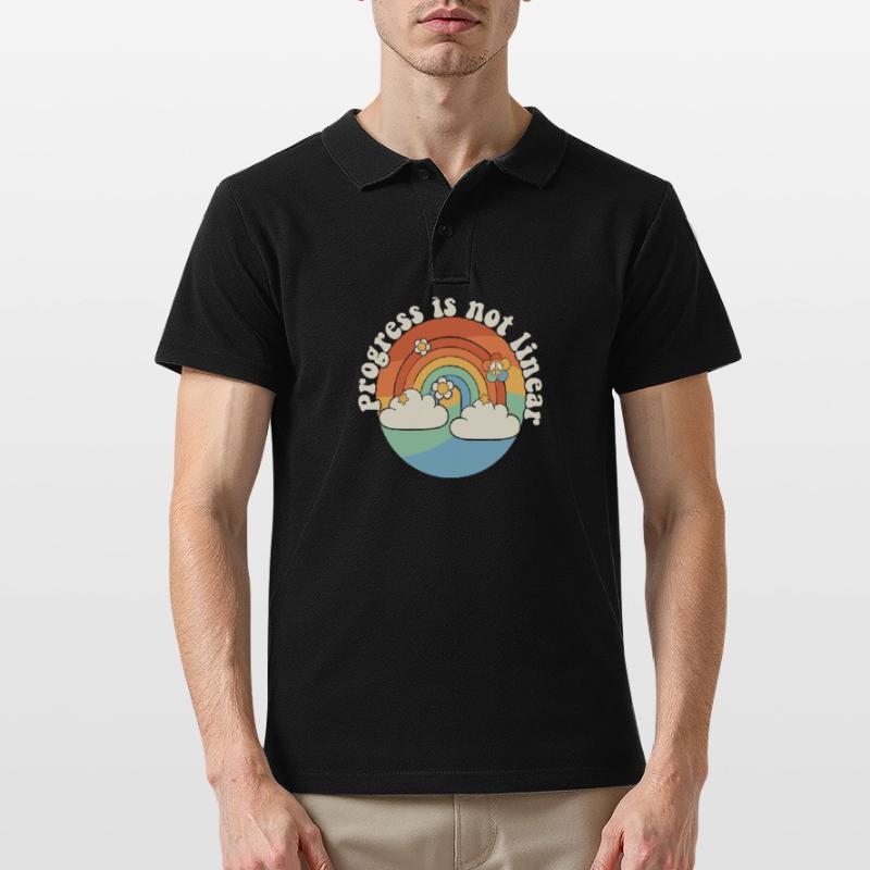 Paraprofessional Progress Is Not Linear Sped Männer Poloshirt