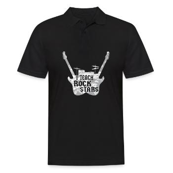 I Teach Rockstars Music Teacher Teaching Music - Men's Polo Shirt - black - Front - Kai (181cm)