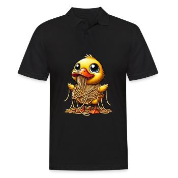 Canard sucré manger des spaghettis Italie Nourriture - Polo Homme - noir - Devant - Kai (181cm)